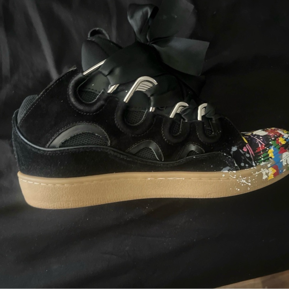 Lanvin Black and Multicolor Sneakers